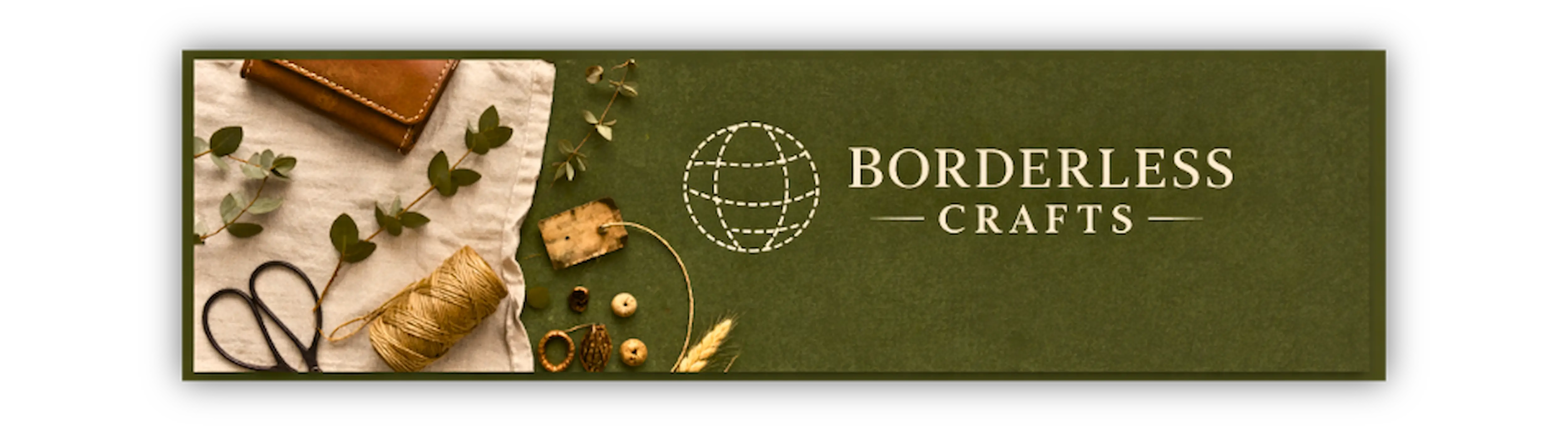 Handcrafted leather banner