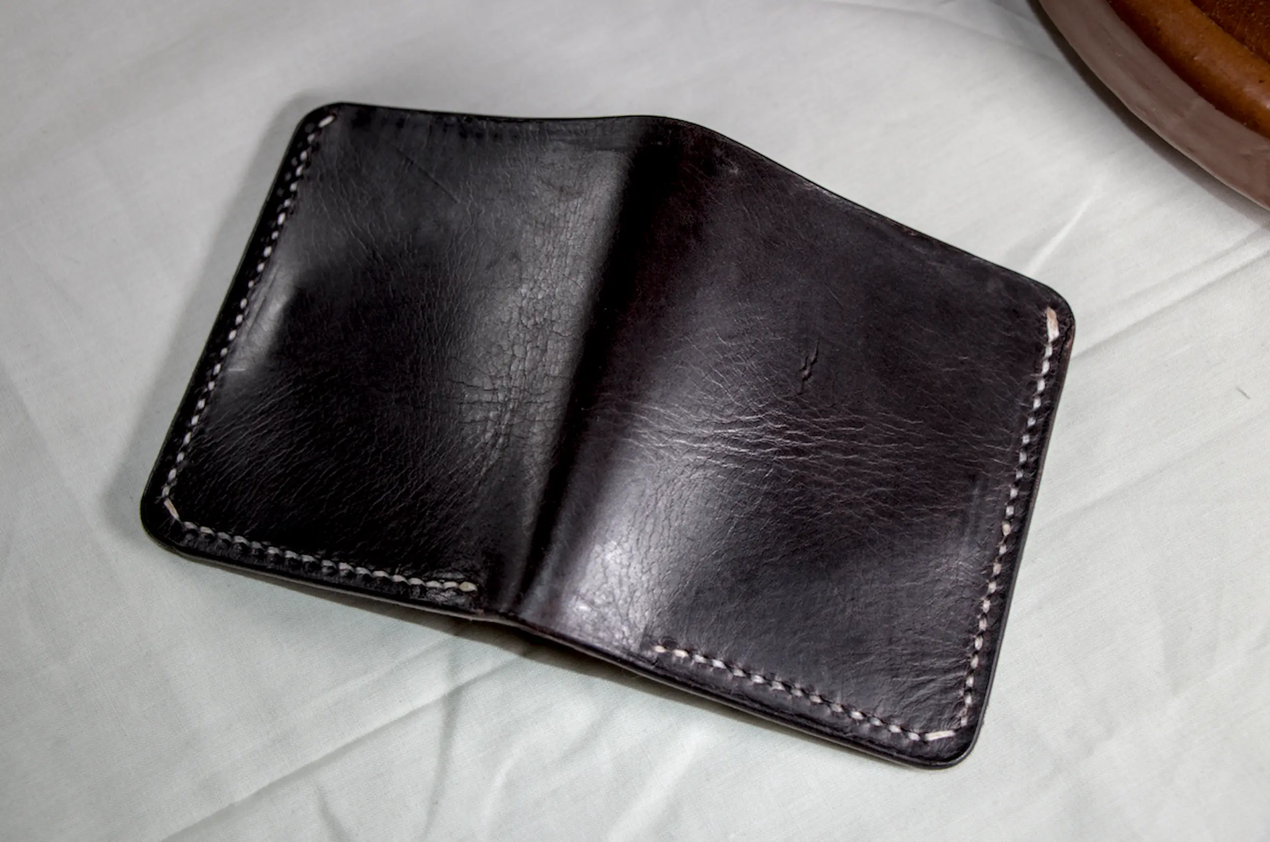 Handmade leather wallet UK Badalassi Carlo brown